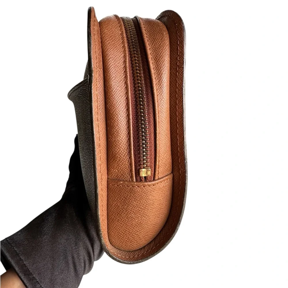 Stunning Brown and Gold Monogram Pouch